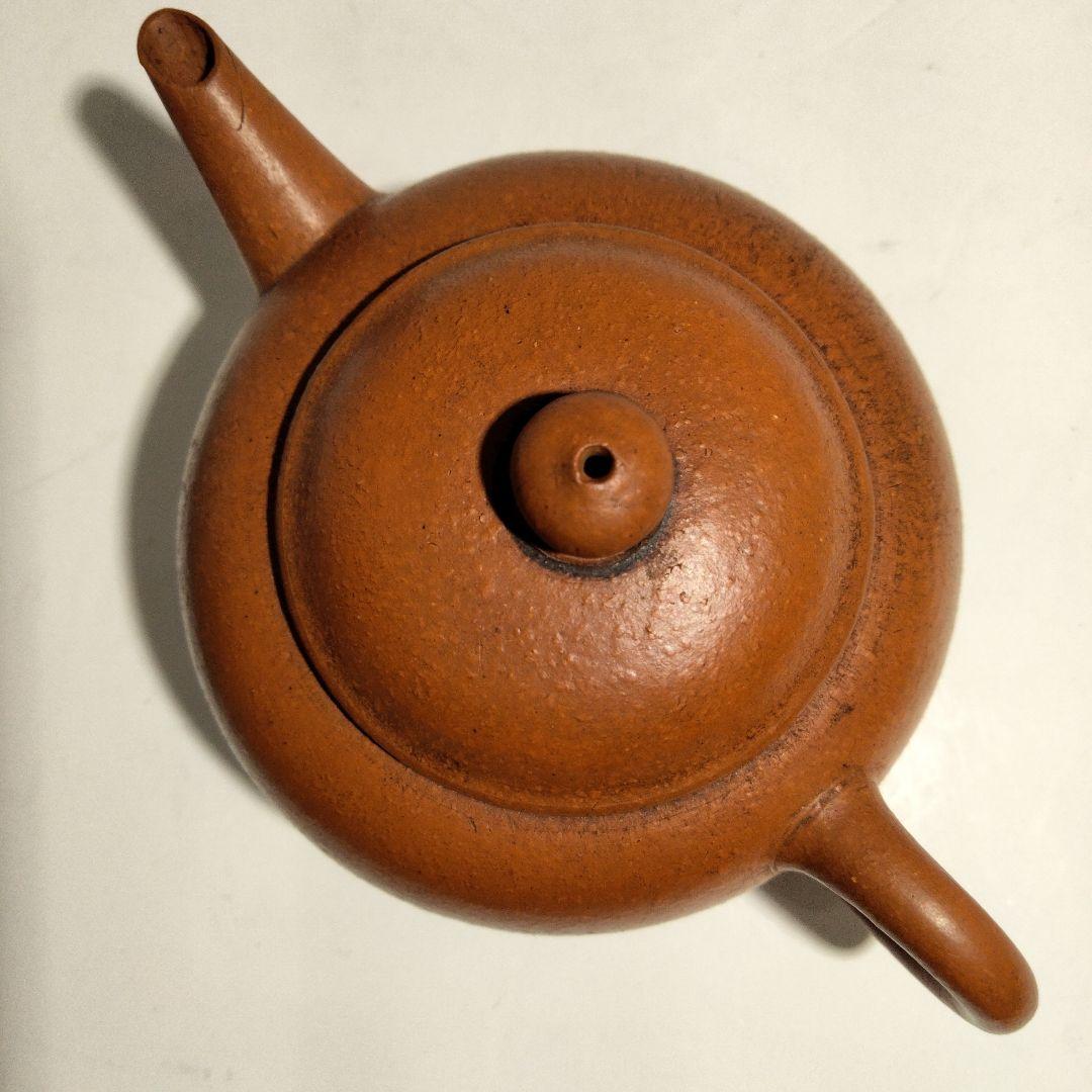 M156-2 荊渓恵孟臣製 水平刻 紫砂朱泥壷 朱泥急須 時代古作 煎茶道具 D