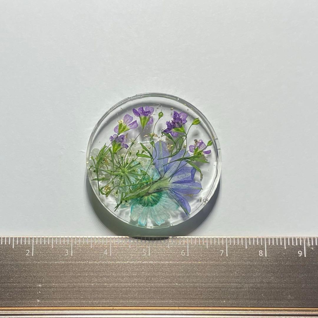 ki-25 ハンドメイド レジン ヘアゴム ブローチ ポニーフック