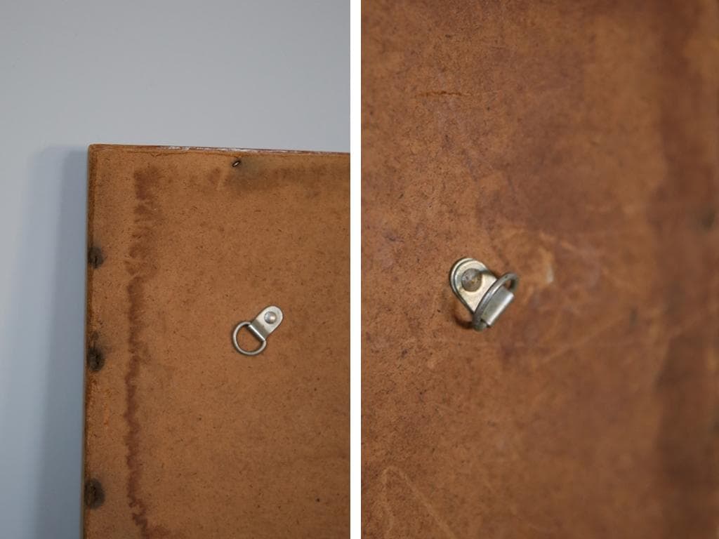 英国アンティークチーク古木ウォールミラー/木製壁掛け鏡/立鏡/姿見(91-158