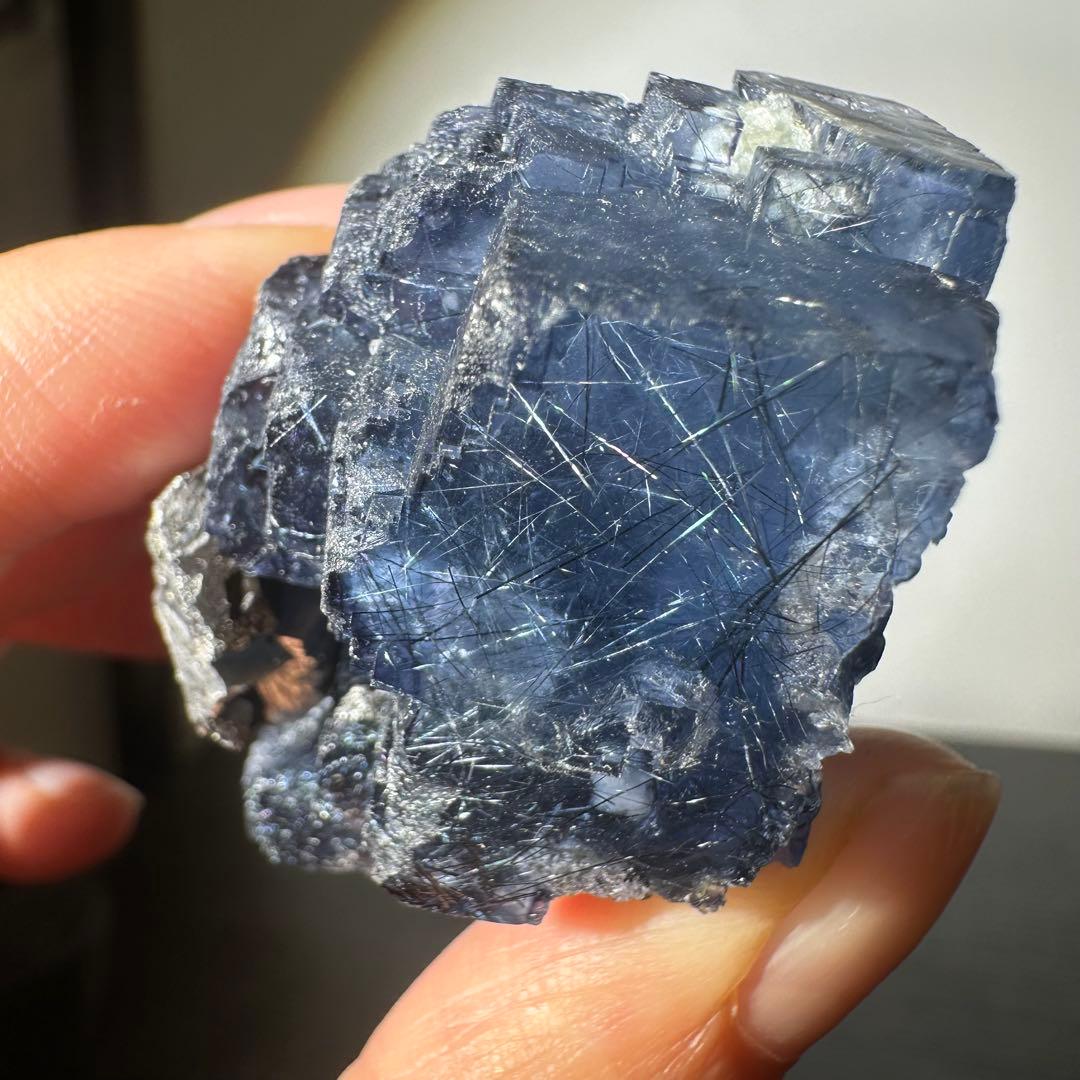 希少❣️ビスマスナイト共生ブルーフローライトの原石NO.051408