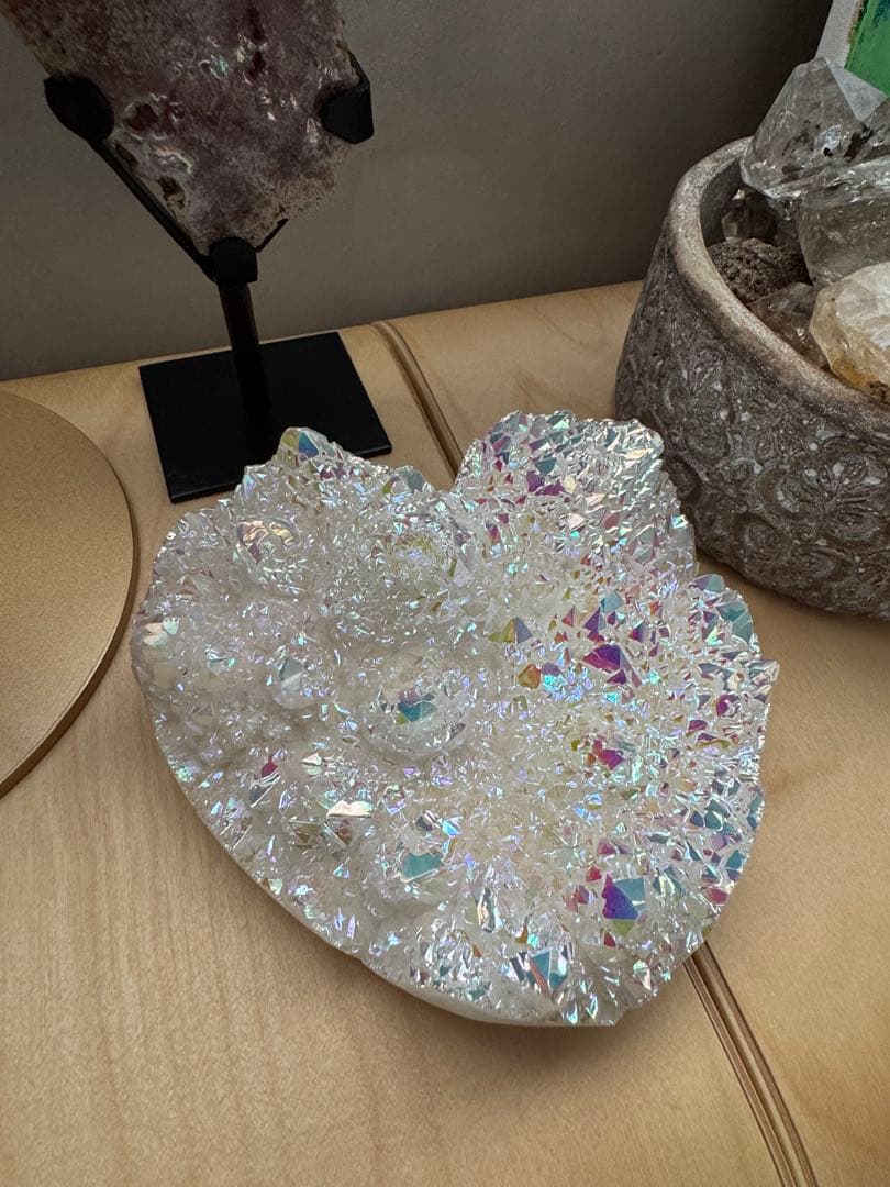 Special SALE！ 22000→17000円オーラ水晶 BIGハート