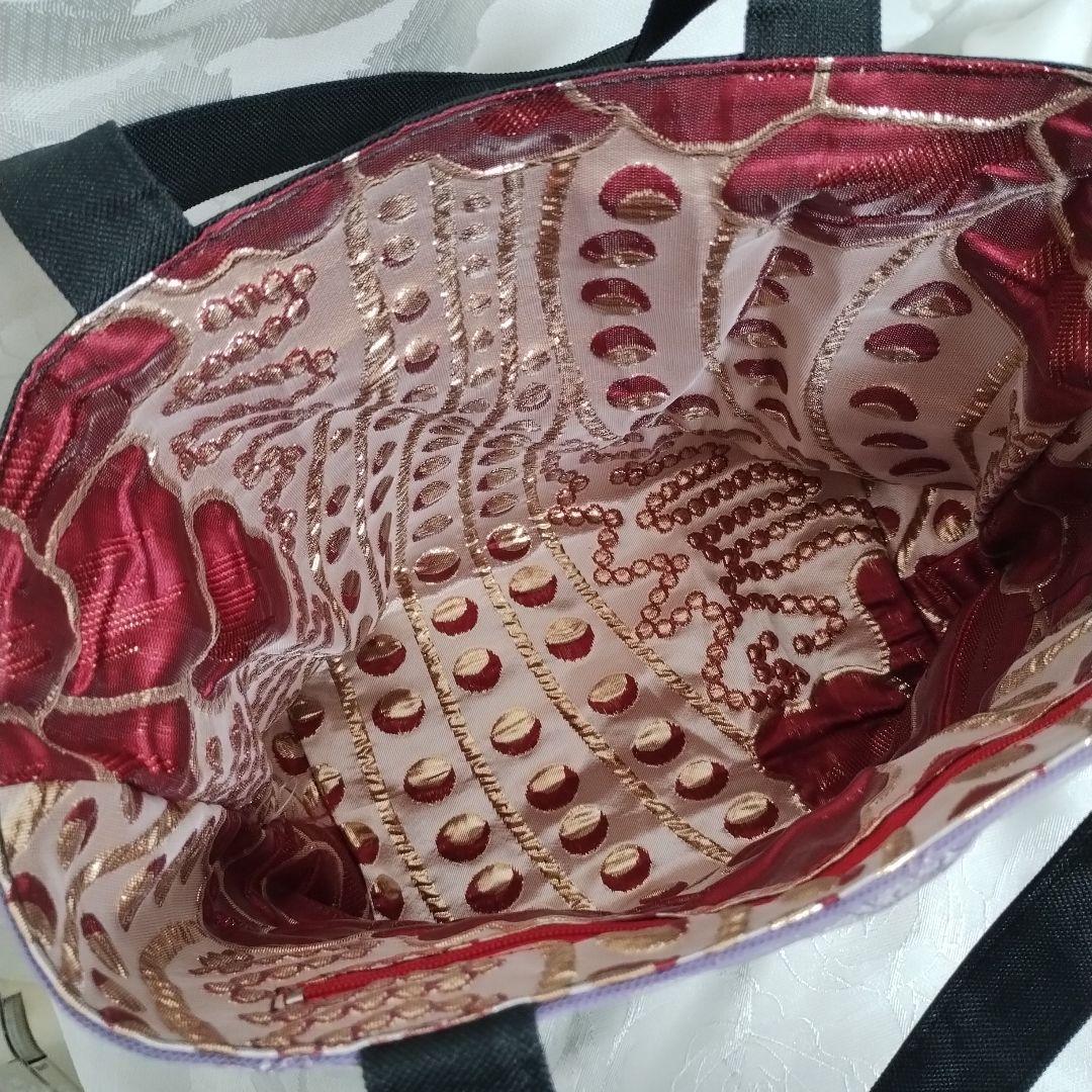 モチーフ、パール装飾のトートバッグ　確認用