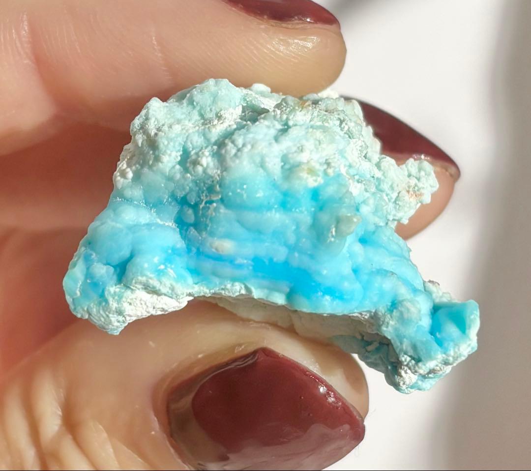 《天然標本》ブルーアラゴナイト 層状バンディング原石