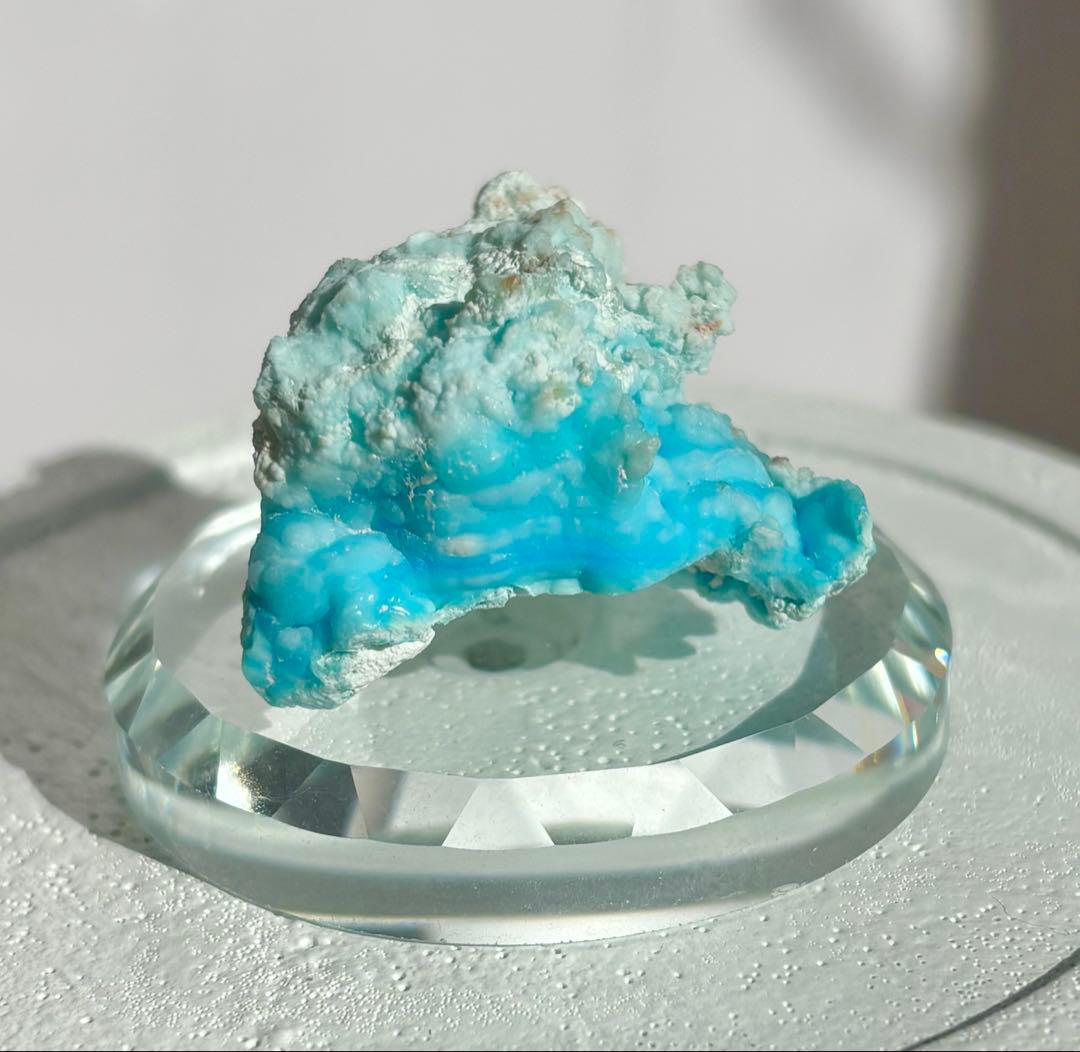 《天然標本》ブルーアラゴナイト 層状バンディング原石