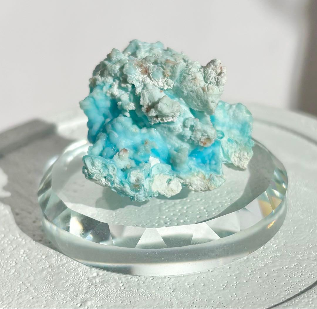 《天然標本》ブルーアラゴナイト 層状バンディング原石