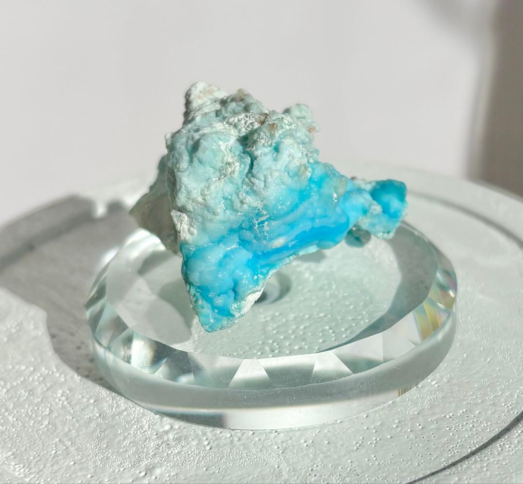 《天然標本》ブルーアラゴナイト 層状バンディング原石