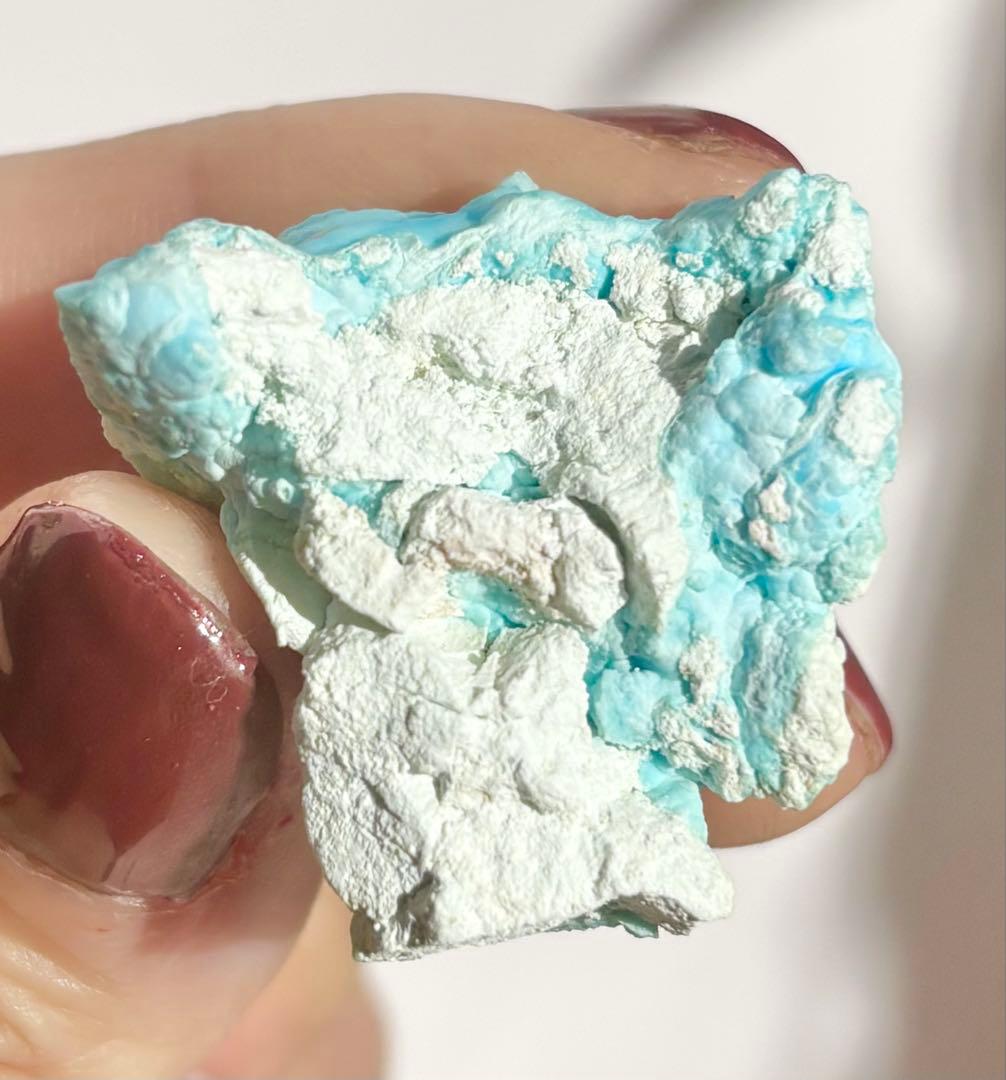 《天然標本》ブルーアラゴナイト 層状バンディング原石