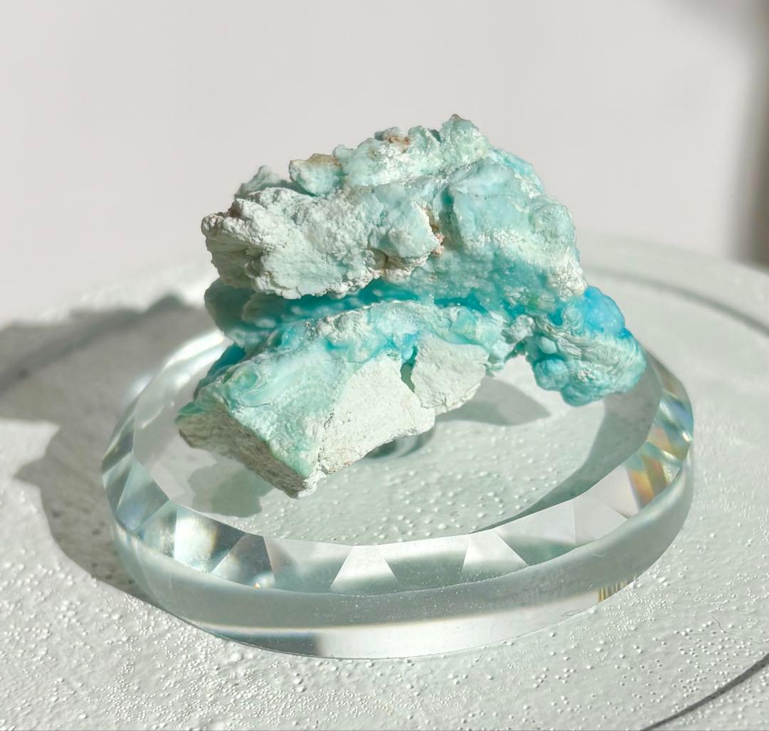 《天然標本》ブルーアラゴナイト 層状バンディング原石