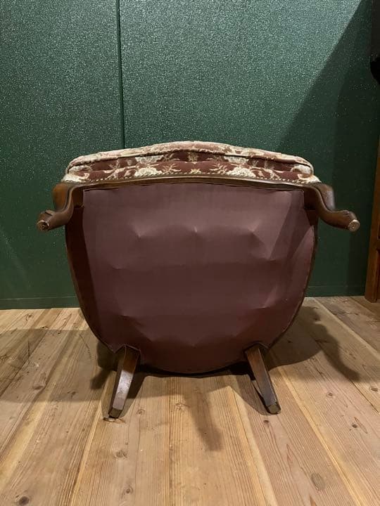 希少 カリモク シングルソファ ドマーニ 金華山 ルイ15世 アンティーク