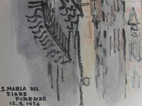 守屋多々志、サンタ・マリア・デル・フィオーレ、画集画、額装付
