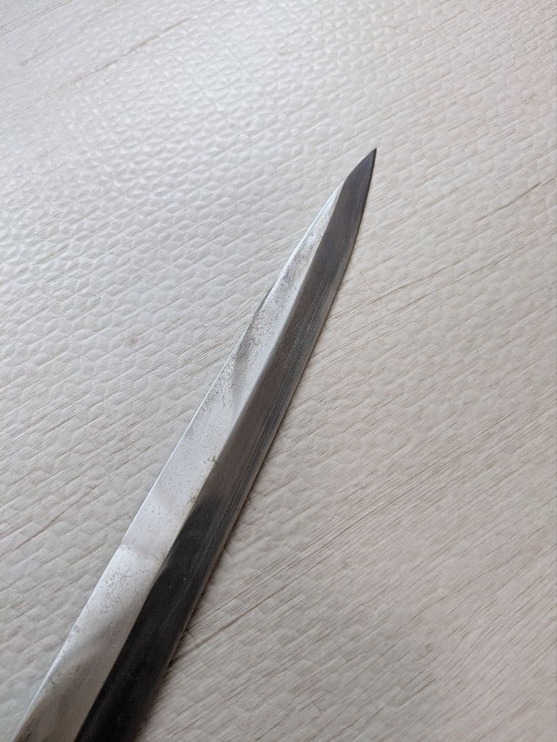 青鋼紋鍛 正本・柳刃刺身包丁 黒檀水牛銀巻柄