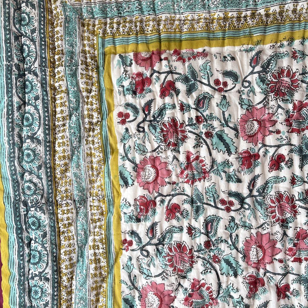 FENDI ベージュストライプ毛布 絹 シルク毛布 140x210cm