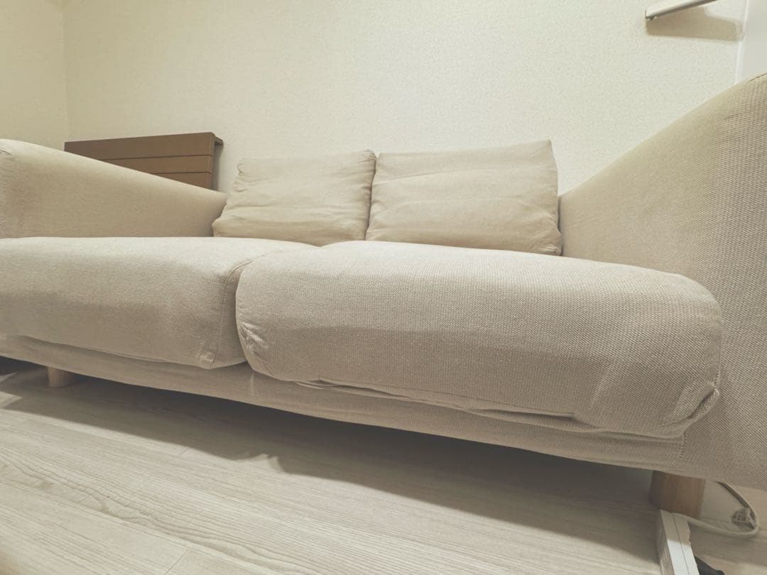 【直接引取りも可】無印良品 ソファ 2シーター ウレタンポケットコイル ベージュ