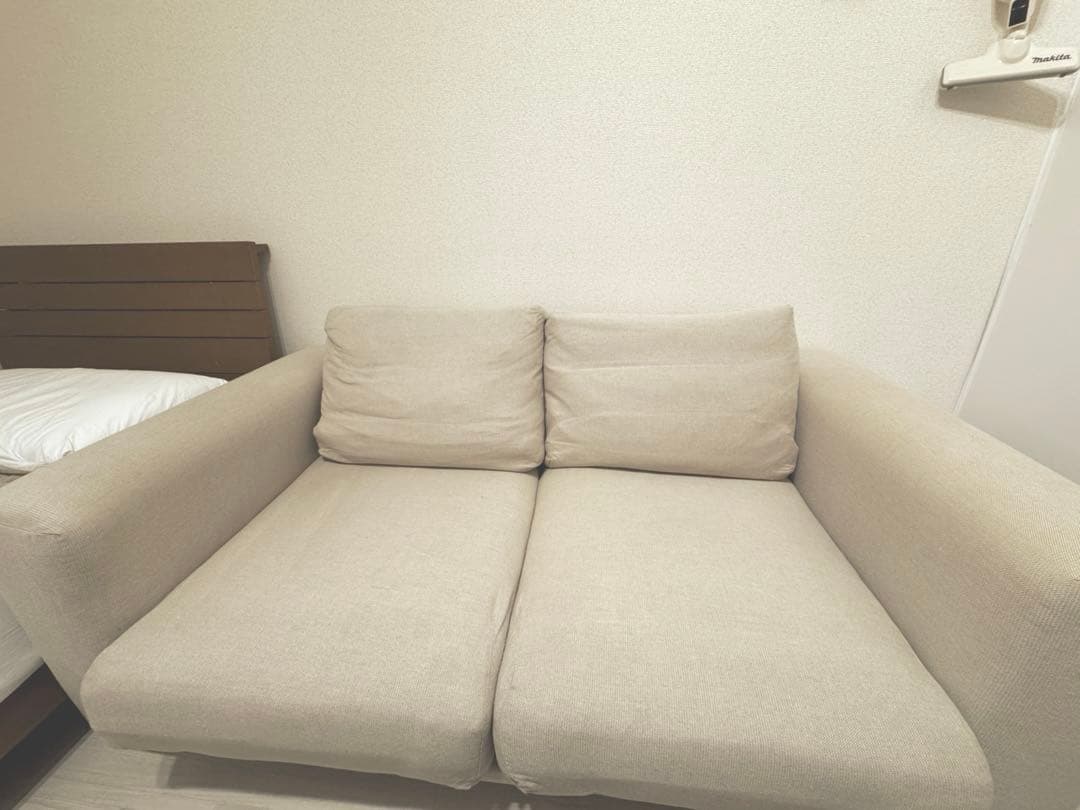 【直接引取りも可】無印良品 ソファ 2シーター ウレタンポケットコイル ベージュ