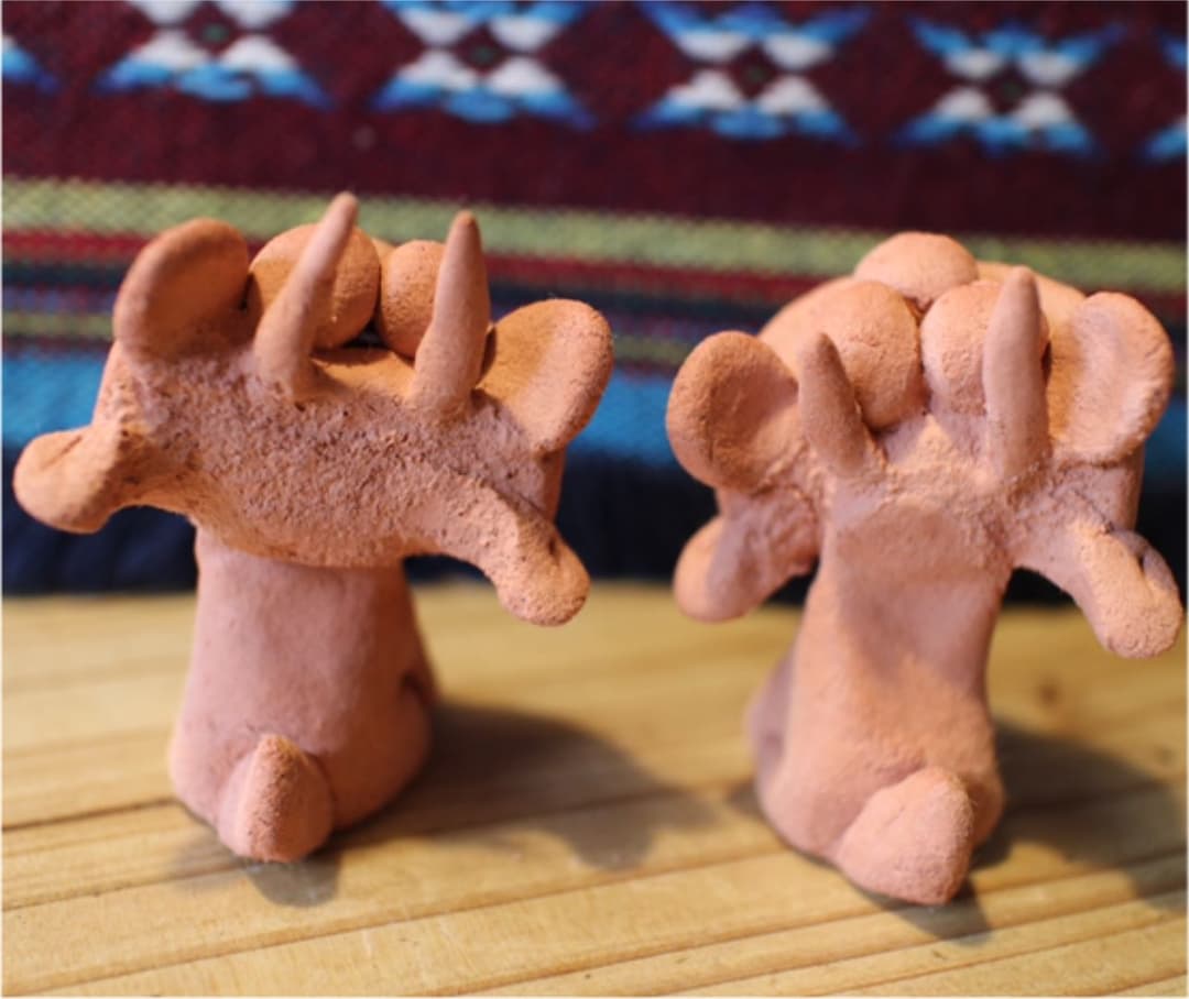 シーサー置物　素焼き T3　沖縄