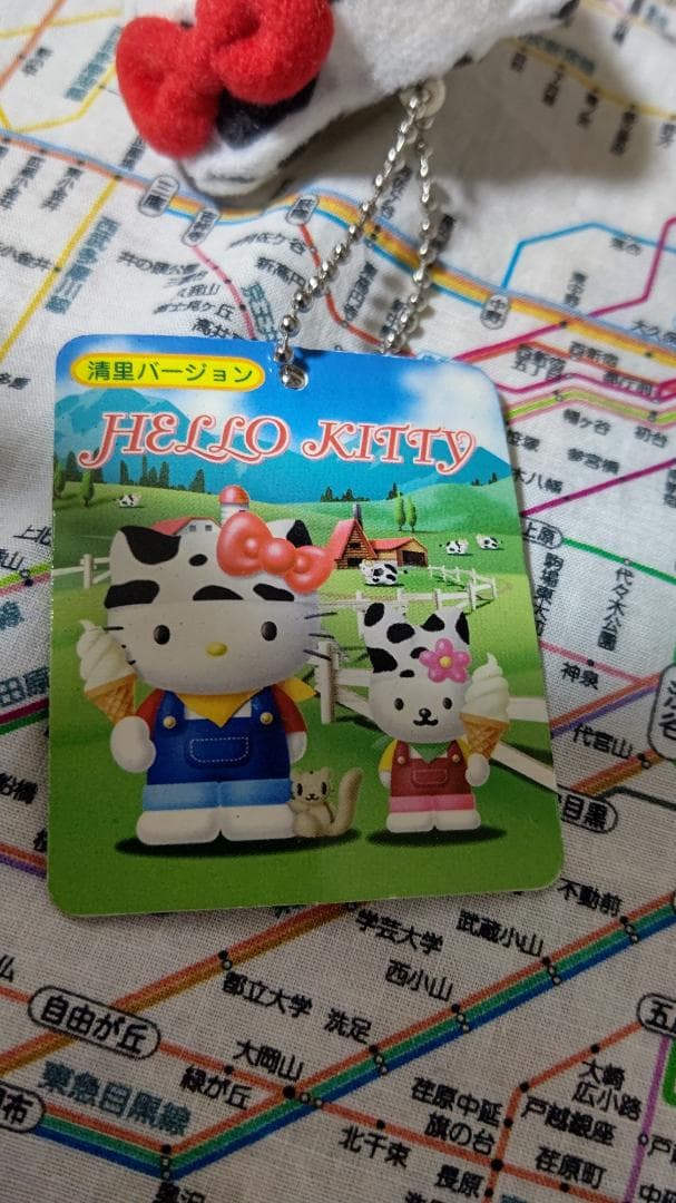 清里バージョン　ハローキティぬいぐるみS キーホルダー　サンリオ　平成　希少