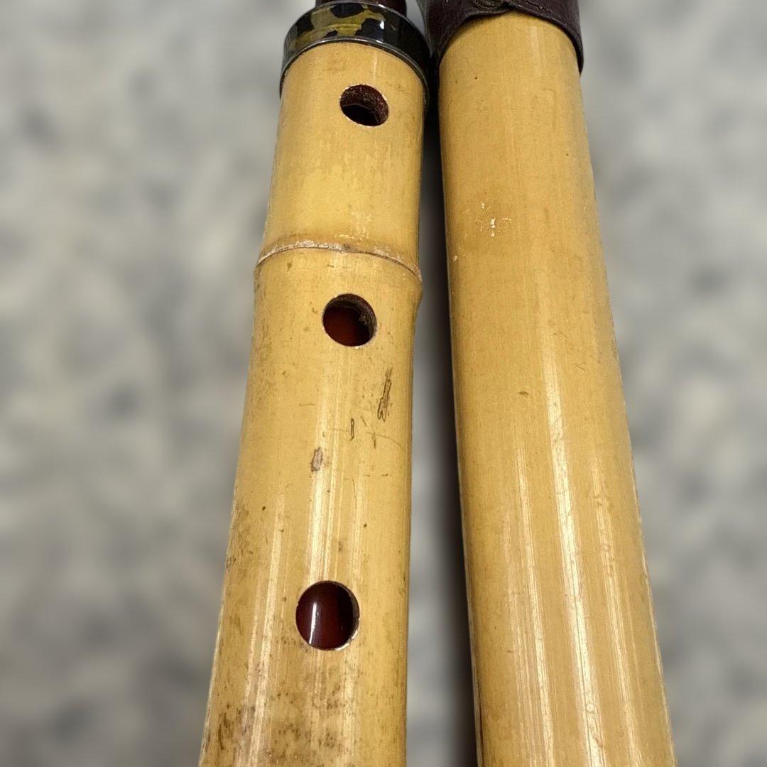 が*う様 尺八本体 竹製 革製キャップ付き 和楽器 音楽