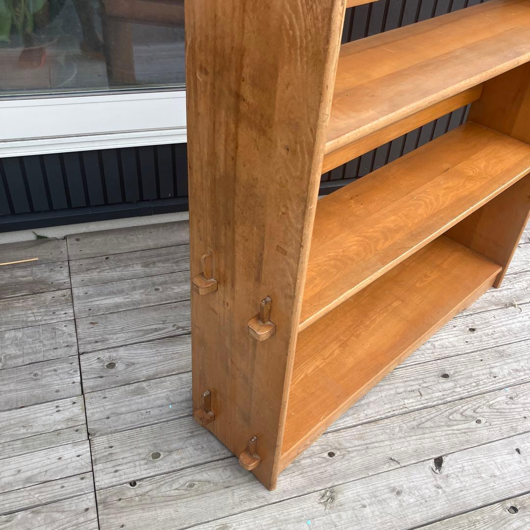 昭和レトロ ミッドセンチュリー くさび型 楔棚 木製オープンラック