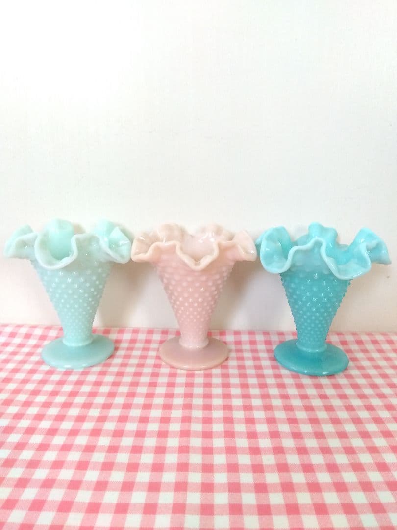 最終価格！ 美品 フェントン 花瓶 USA ヴィンテージ ミントブルー