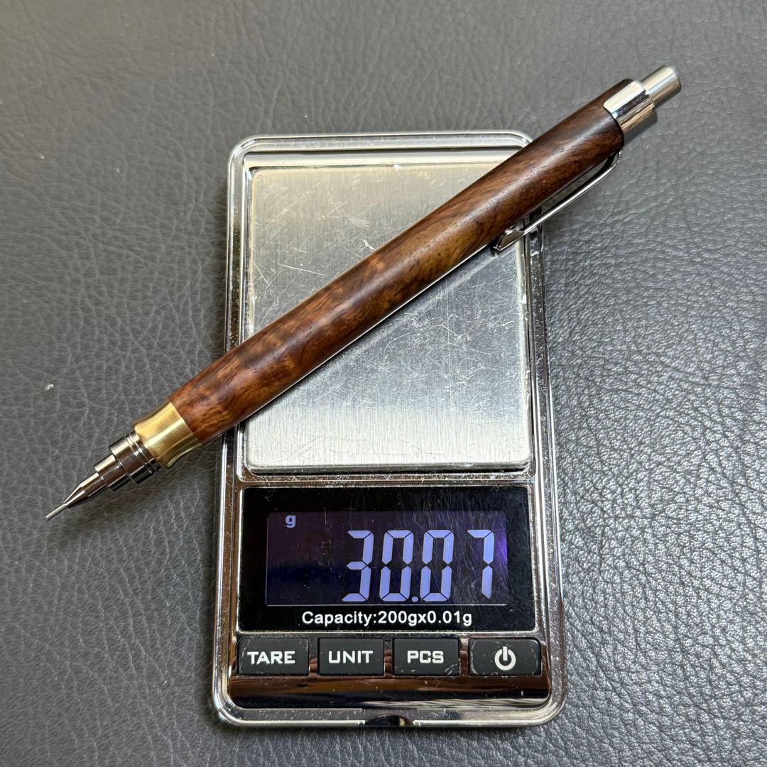 171グラナディロ杢あり　木製シャーペン　最強低重心R① 真鍮