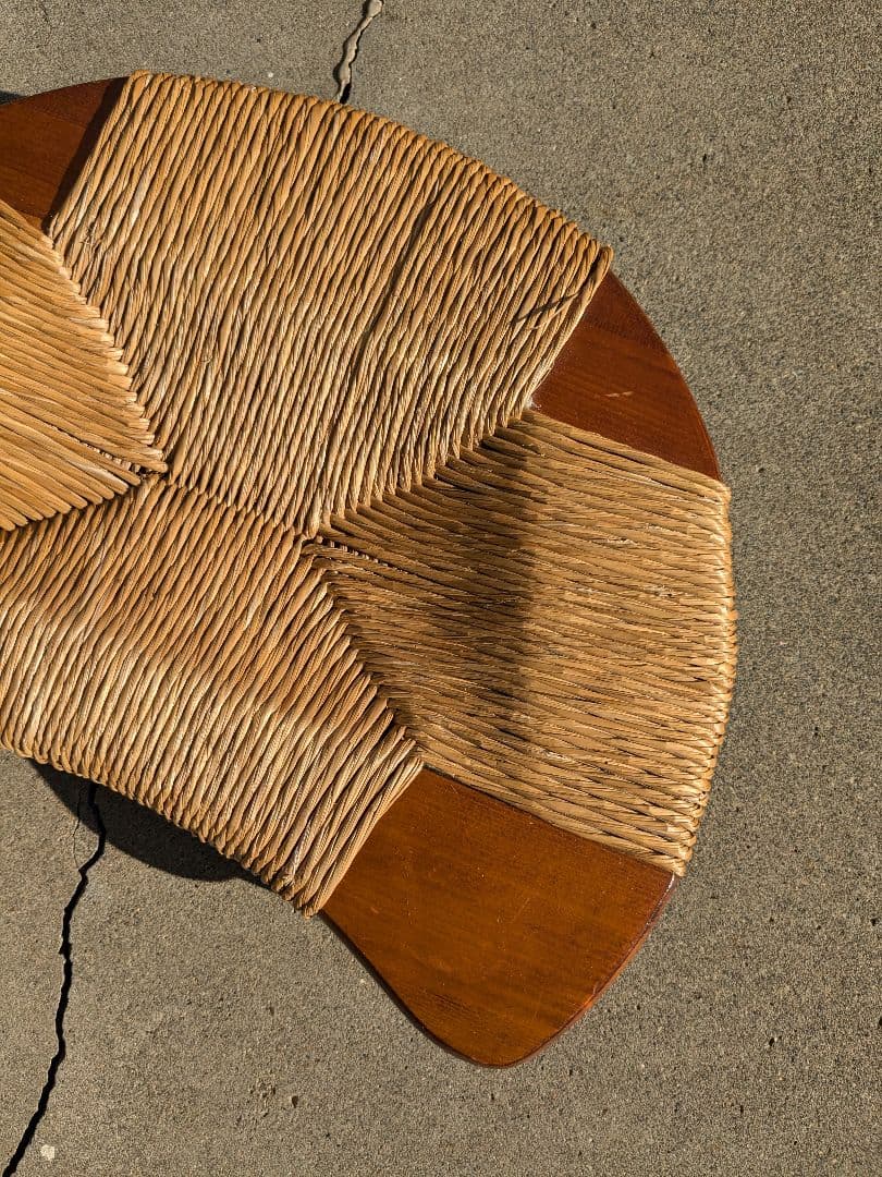 貴重◎　ラッシ編みチェア　あぐら椅子　座椅子.