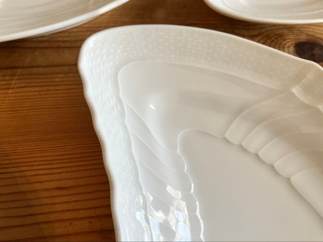 ジノリ　ベッキオホワイト　クレッセントディッシュ×5