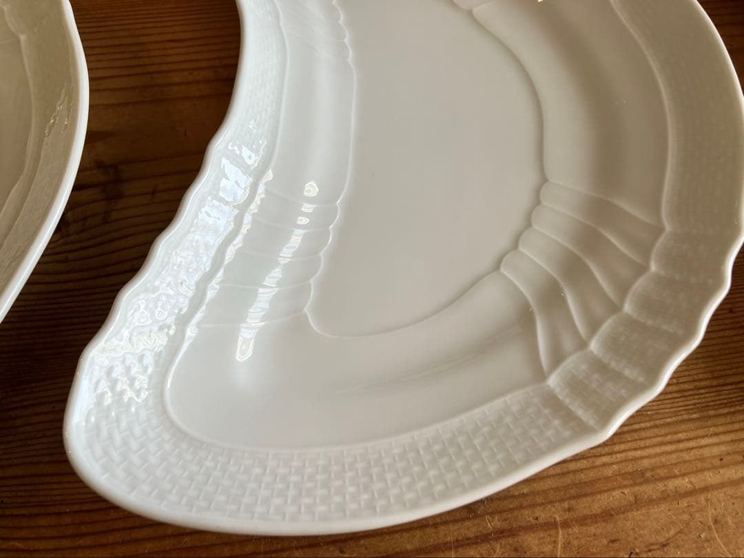 ジノリ　ベッキオホワイト　クレッセントディッシュ×5