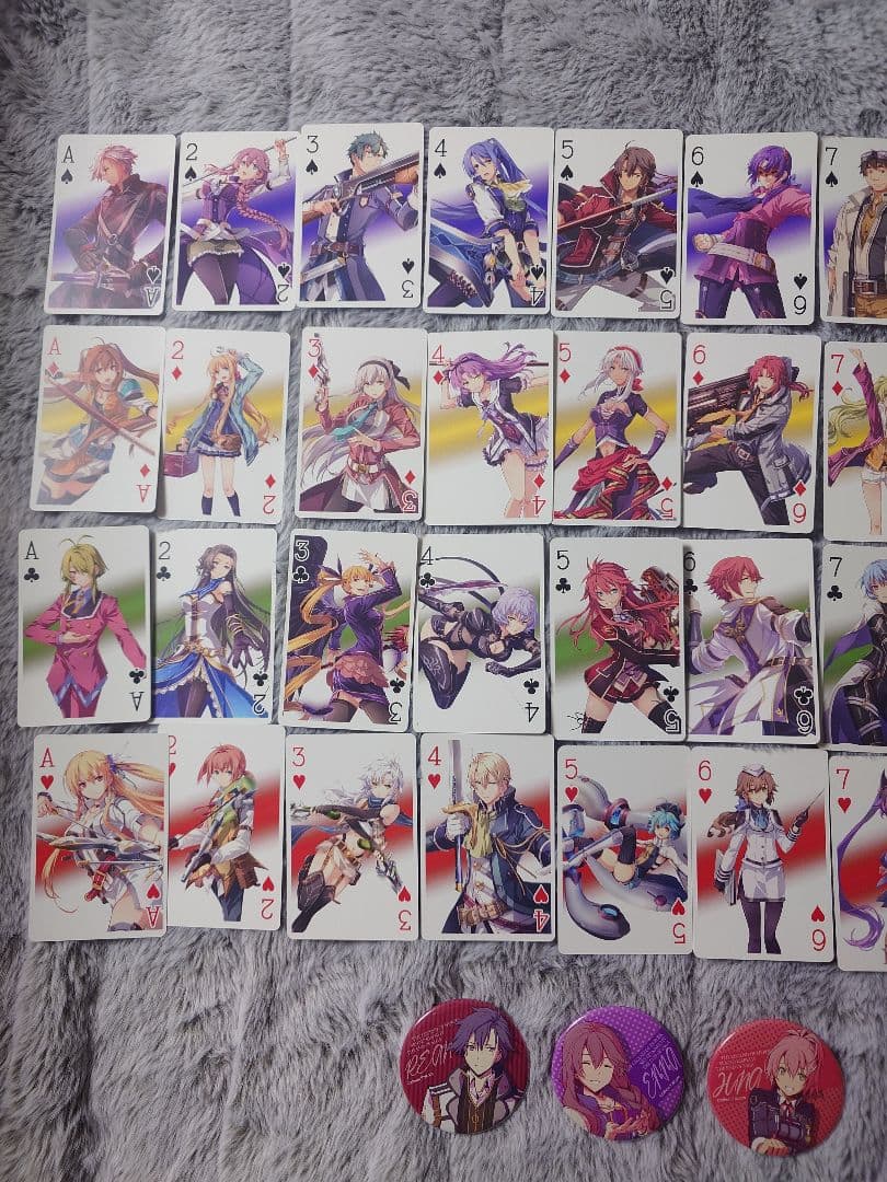 閃の軌跡Ⅳオリジナルトランプ＋缶バッジ3つ