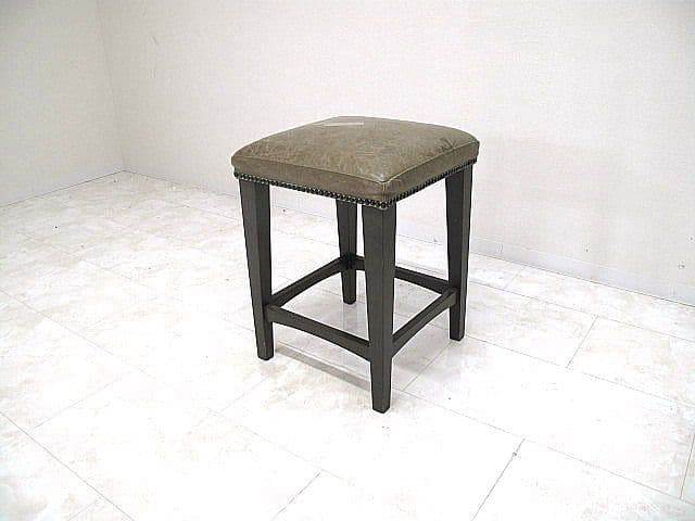 サラグレース購入 英国クラシック様式本革張りハイスツール 　カウンターチェア