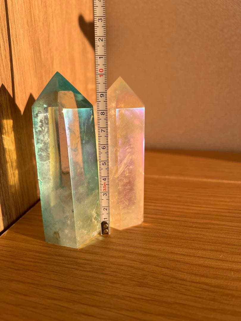 天然石 オーラクォーツ　タワー　kamoku 2つセット