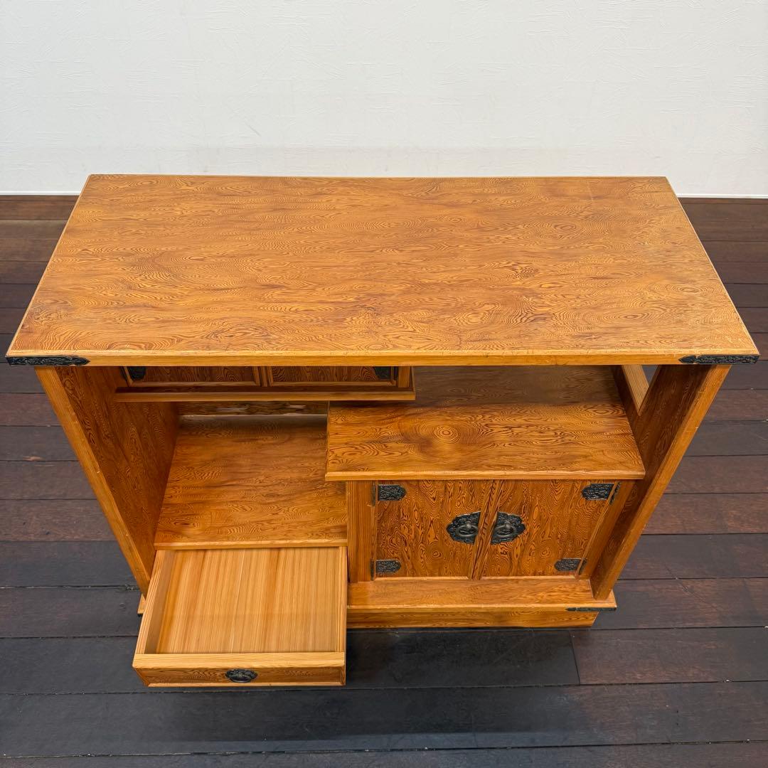 H21K29 世界遺産 屋久杉 茶箪笥 漆塗り