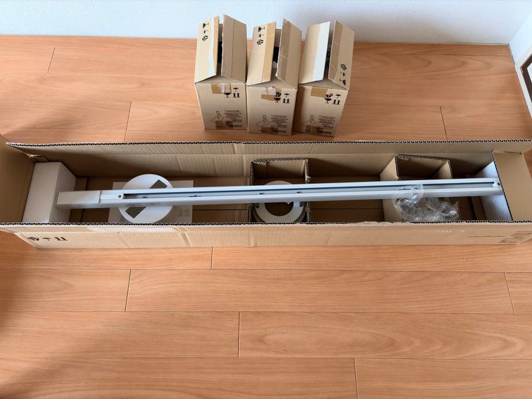 無印良品 システムライト本体 スポットライトx3 LED電球x3 ダクトレール