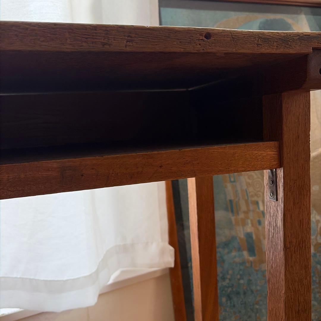 アンティーク木製シンプル学習机　古道具