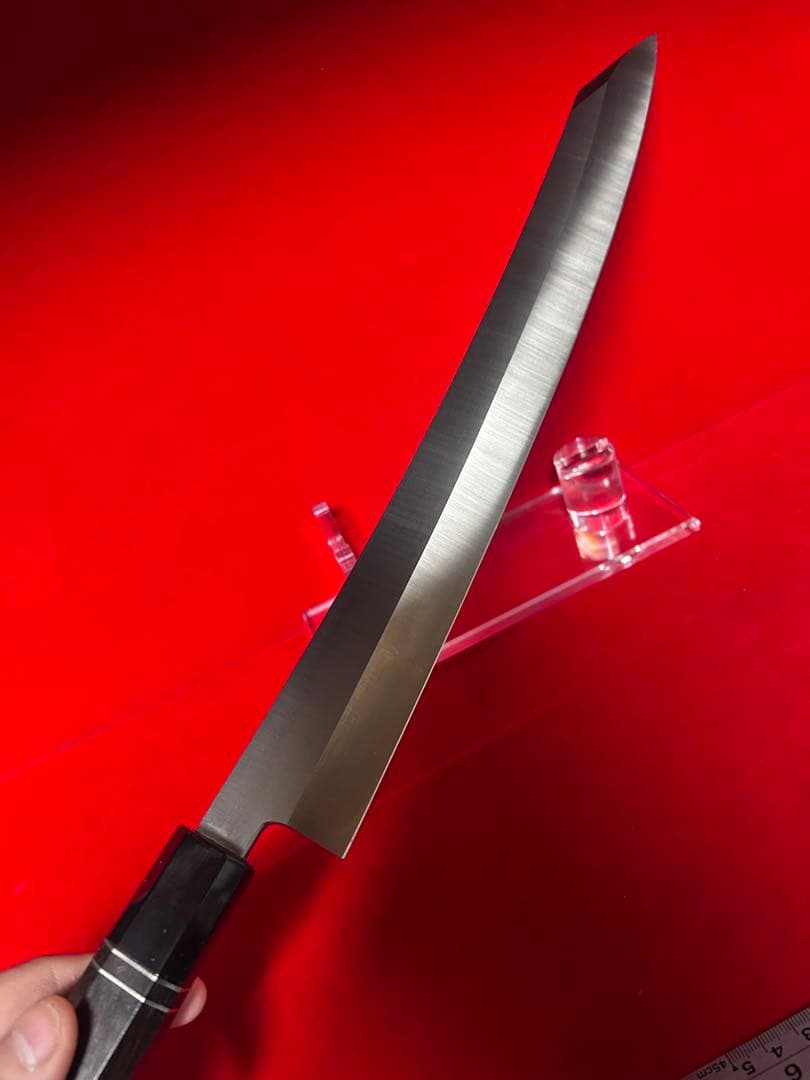 包丁　剣型切付　尺ニ　磨き仕上げ　切味抜群　箱付　未使用品