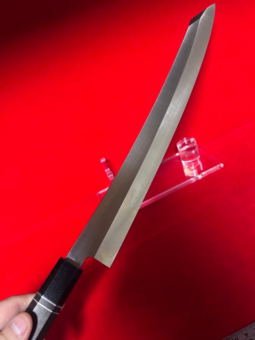 包丁　剣型切付　尺ニ　磨き仕上げ　切味抜群　箱付　未使用品