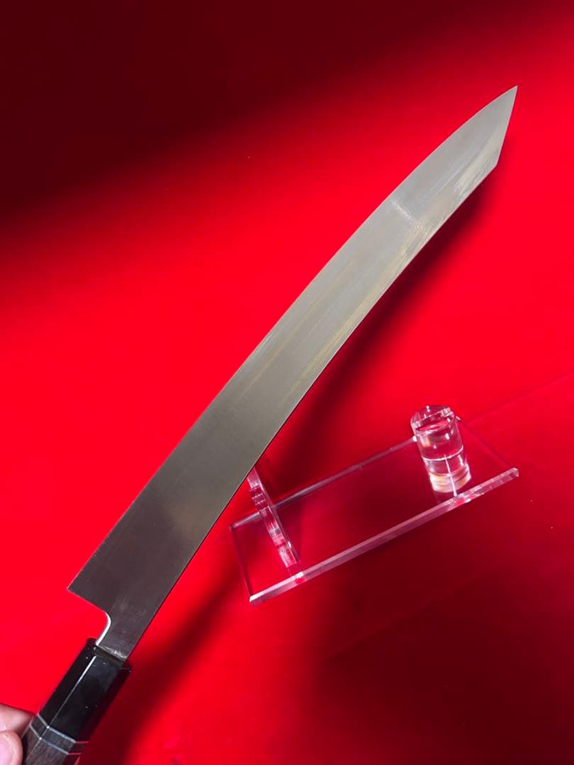 包丁　剣型切付　尺ニ　磨き仕上げ　切味抜群　箱付　未使用品