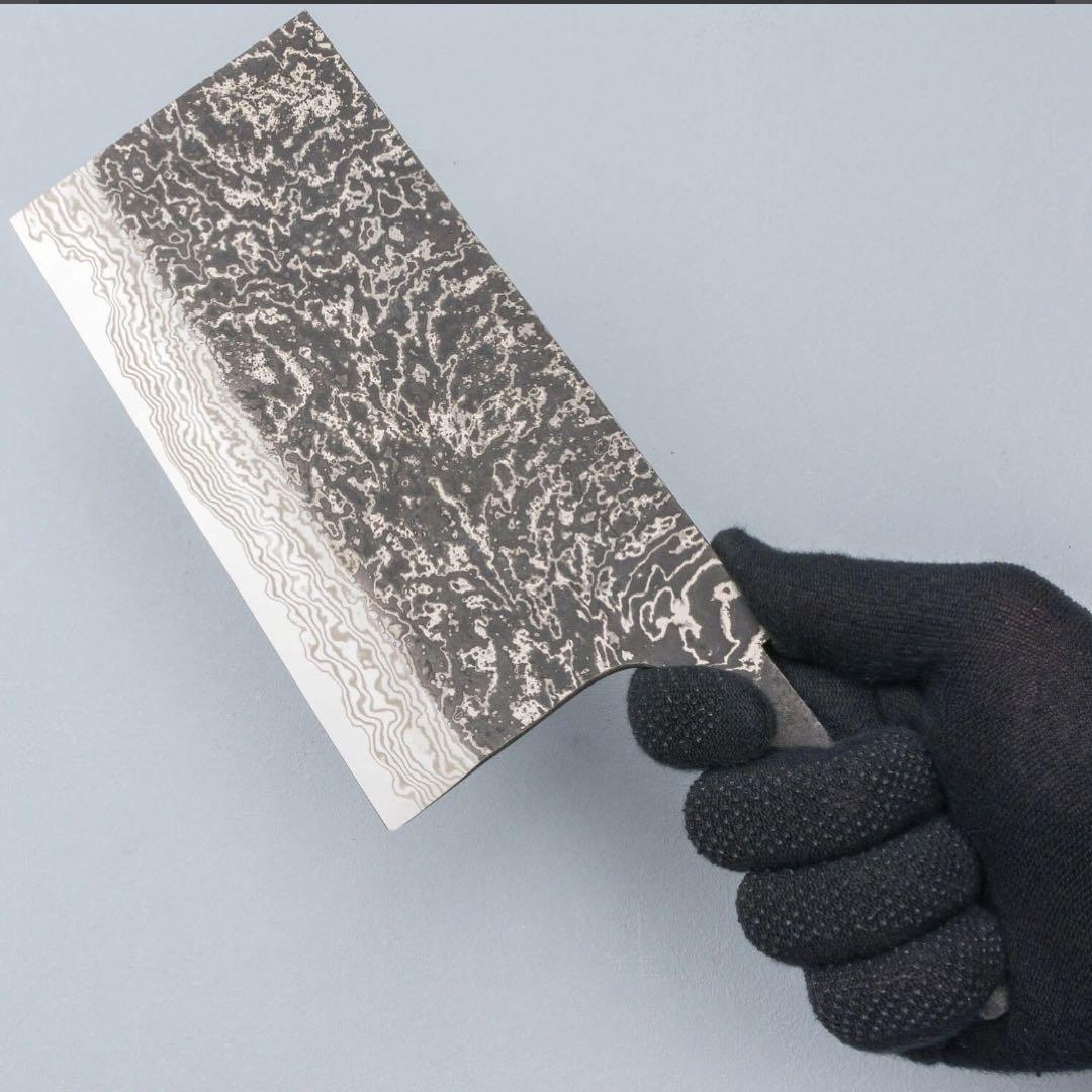 初心x二唐刃物　喜びダマスカスSLD中華195mm