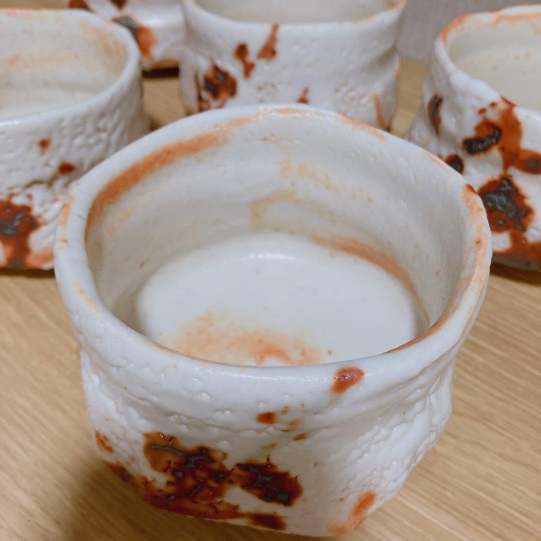 志野焼 汲み出し茶碗 加藤豊久 土代久 真作 5客 - メルカリ