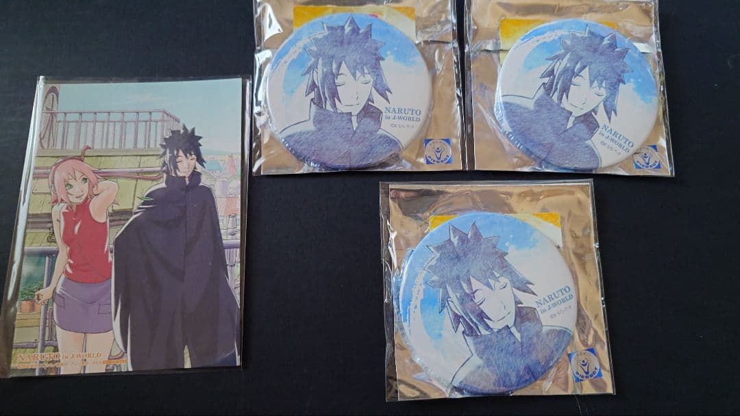 NARUTO J-World TOKYO 限定 うちはサスケ 缶バッジ - メルカリ