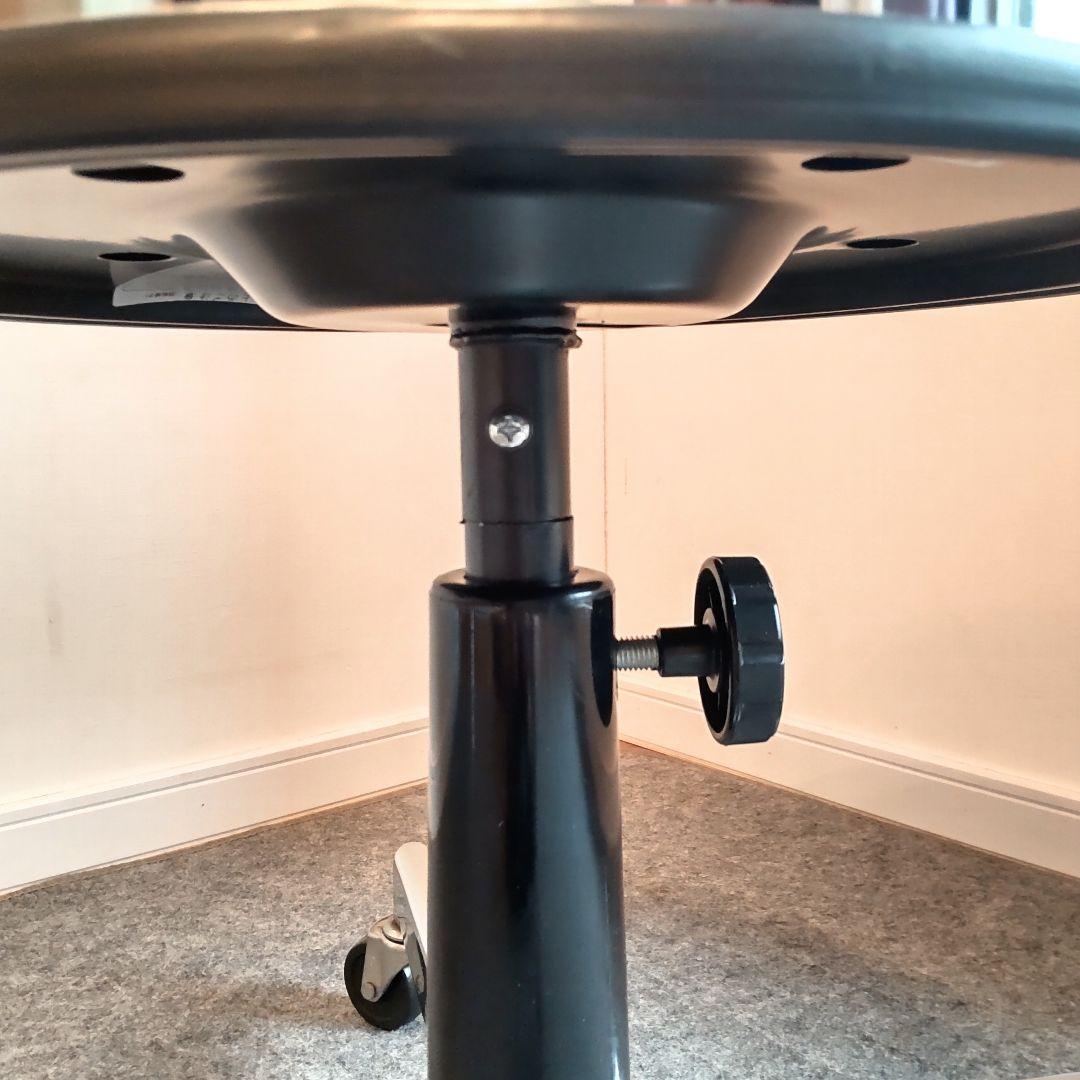 JAPAN VINTAGE カットチェア ビンテージ 丸椅子 昇降回転 クロス脚