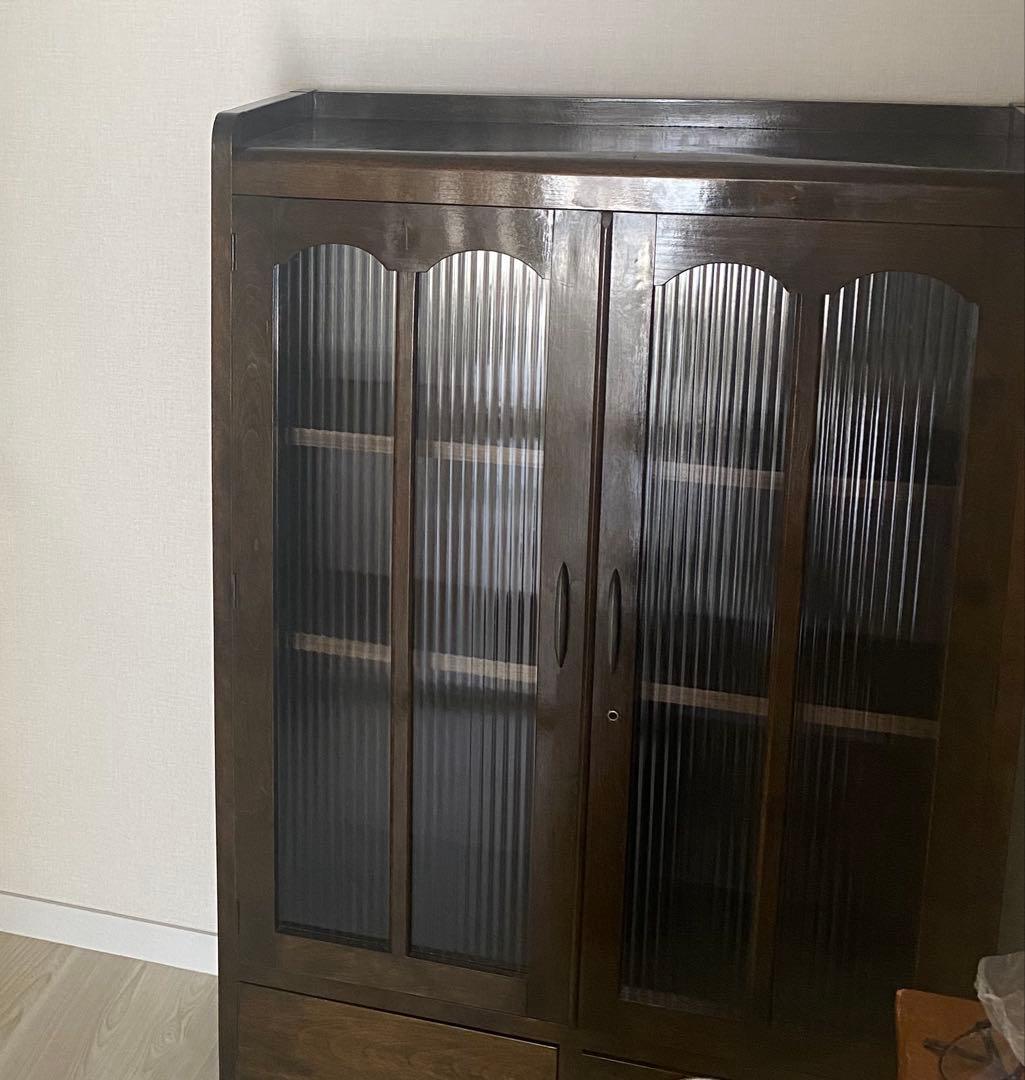 ガラス戸棚　アンティーク