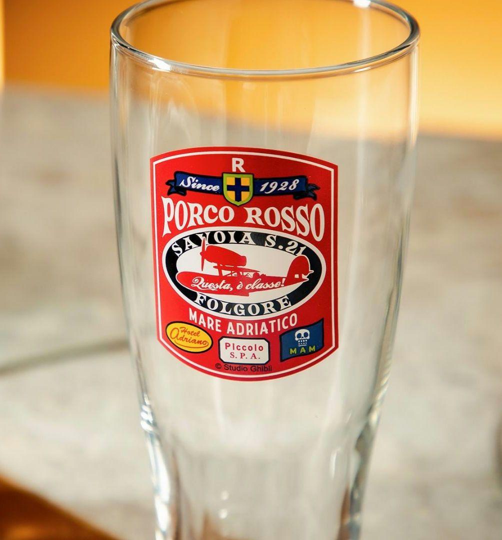 完売品】 ジブリ 紅の豚 ジブリタグレーベル ビアタンブラー グラス