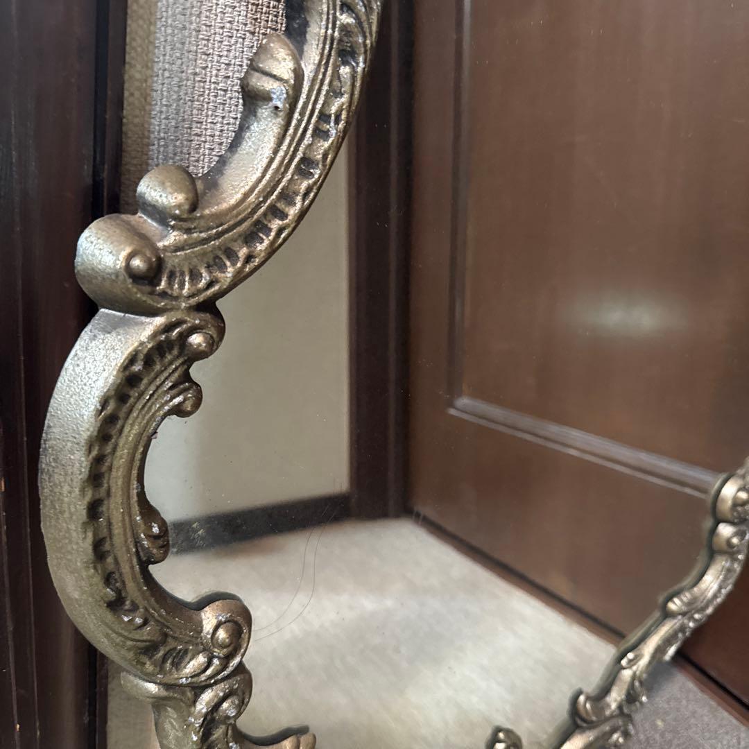 ロココ調 鏡 ミラー アンティーク加工 玄関鏡