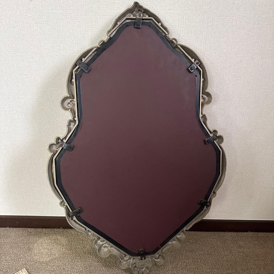 ロココ調 鏡 ミラー アンティーク加工 玄関鏡