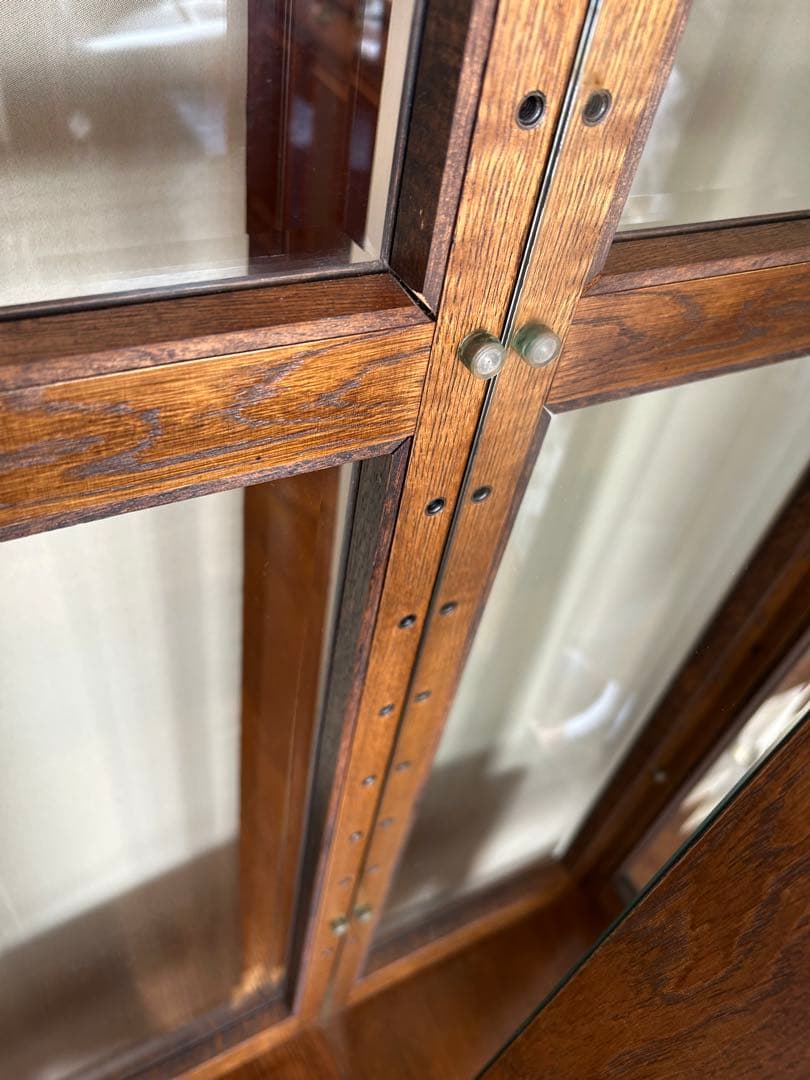 近藤工芸　oak オーク材 キュリオケース　飾り棚　北海道 旭川家具