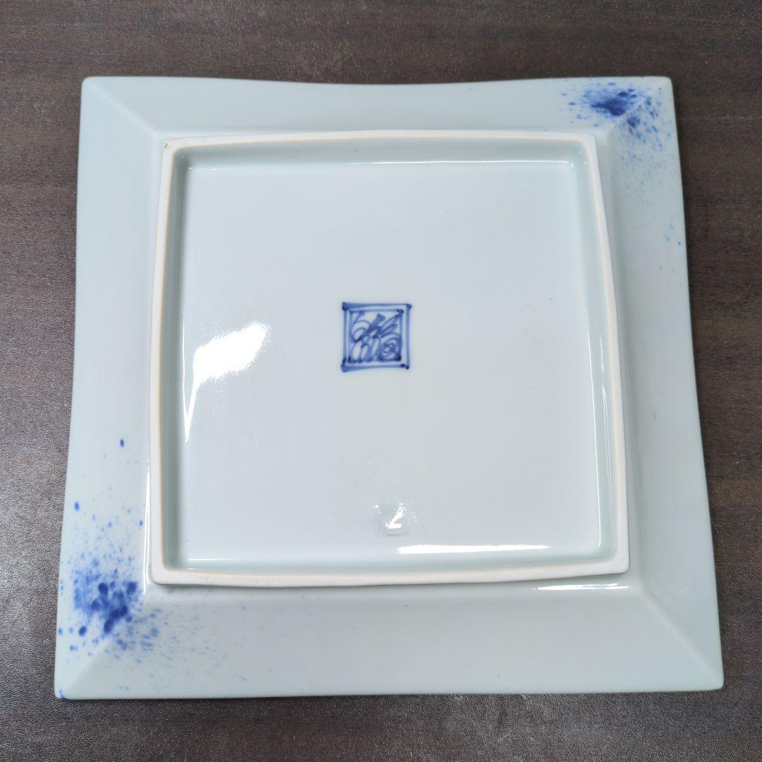 福泉窯 染付 干支 飾り皿 8点セット 皿立て付き