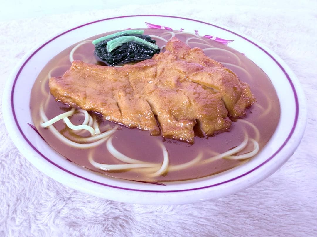 昭和レトロ 排骨麺 パイコーメン 食品サンプル 直径約21.5cm 町中華