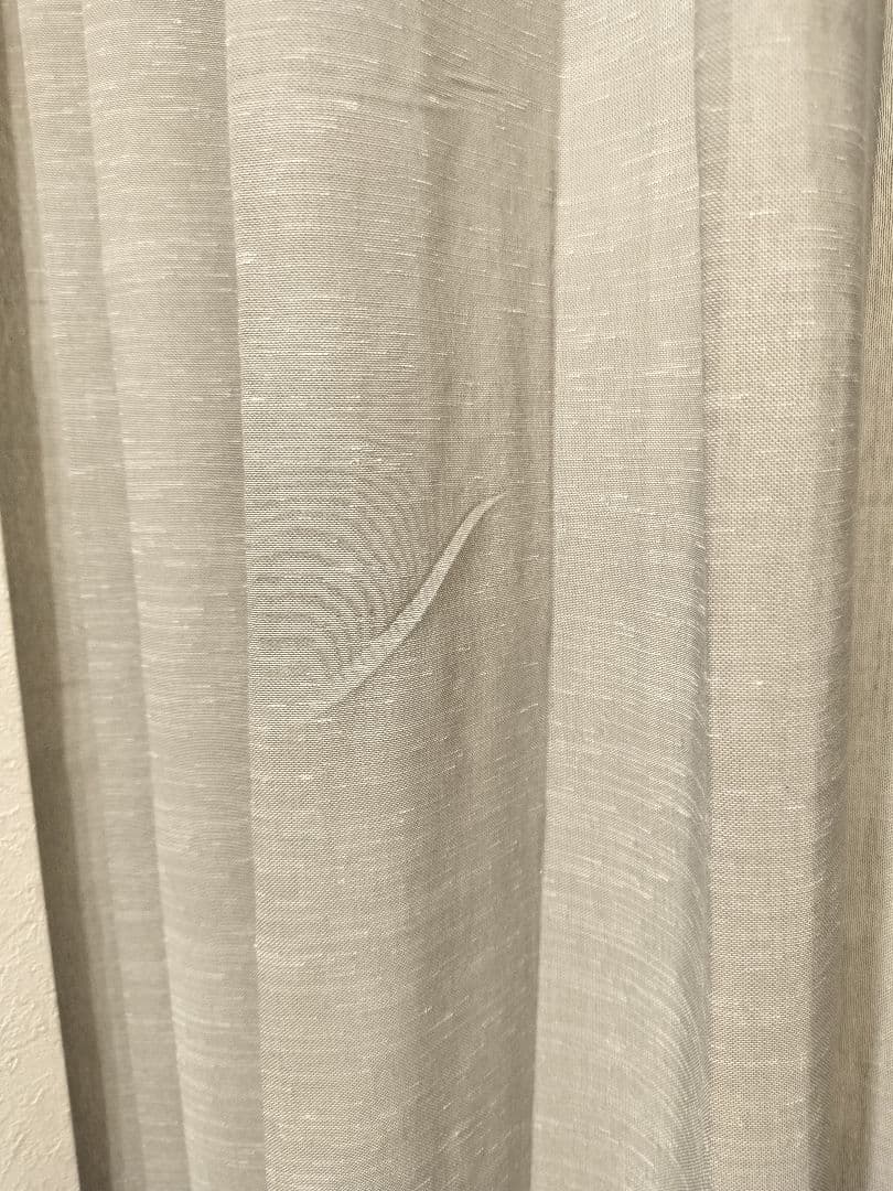 100×220 カラーシフォンカーテン アイスグレーLittle Rooms