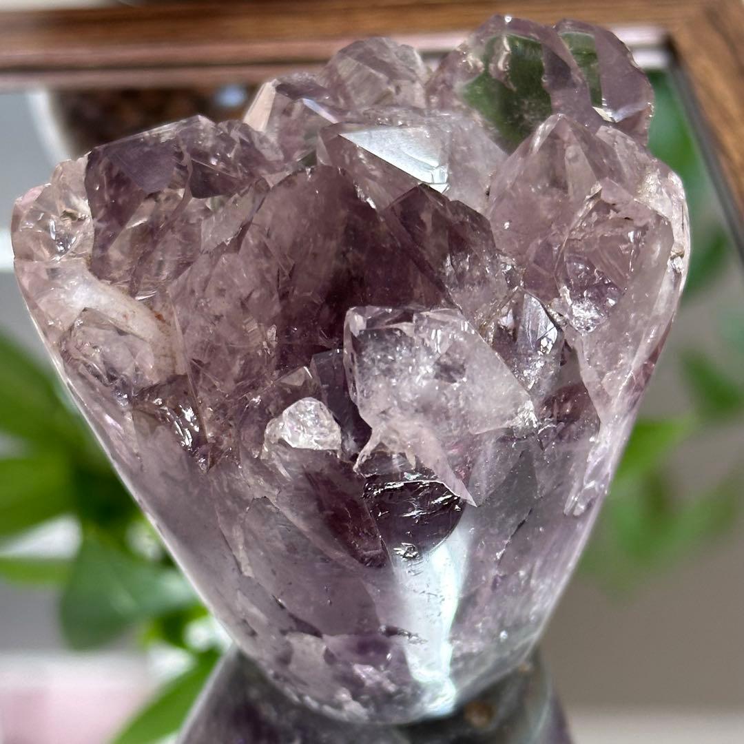 超希少 高品質 透明度高 虹入 アメジスト 花の形 ブーケ バラ 美しい 綺麗