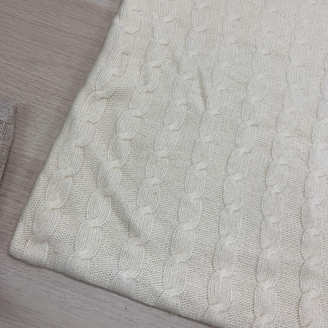 モデルルーム展示品 Oyuna カシミア クッションカバー オフホワイト